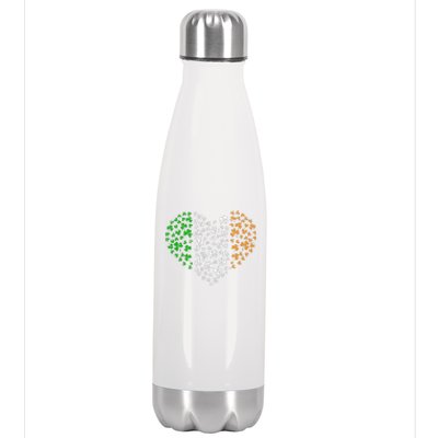 Awesome Shamrock Heart St. Patricks Day Irish Love Women Stainless Steel Insulated Water Bottle