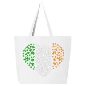 Awesome Shamrock Heart St. Patricks Day Irish Love Women 25L Jumbo Tote