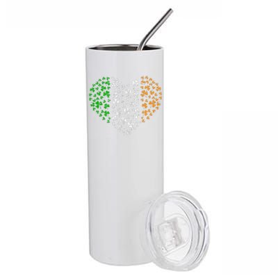 Awesome Shamrock Heart St. Patricks Day Irish Love Women Stainless Steel Tumbler