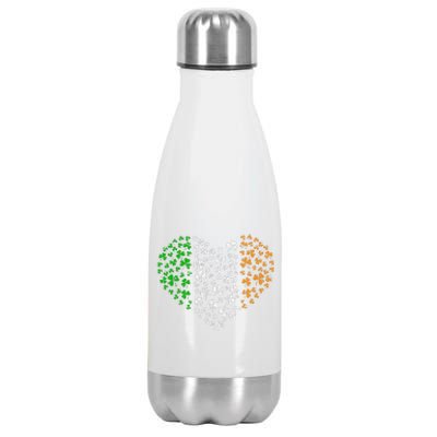 Awesome Shamrock Heart St. Patricks Day Irish Love Women Stainless Steel Insulated Water Bottle