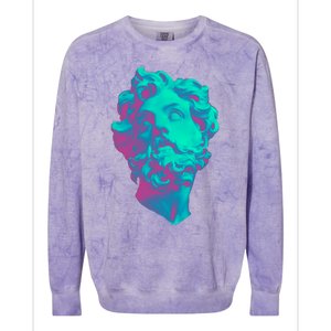 Aesthetic Statue Head Colorblast Crewneck Sweatshirt