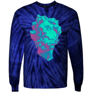 Aesthetic Statue Head Tie-Dye Long Sleeve Shirt