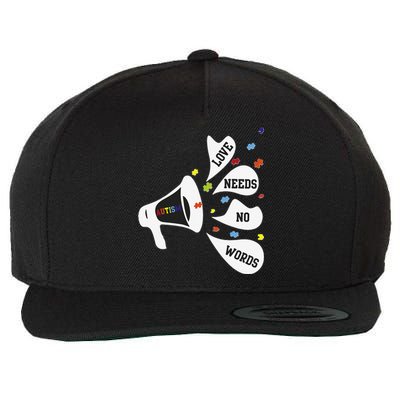 Autism Super Hero Awareness Ribbon Gift Tee Mom Dad Wool Snapback Cap