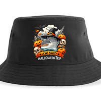 Aw Ship Halloween Trip Family Cruising Crew Cruise Squad Sustainable Bucket Hat