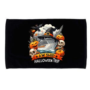 Aw Ship Halloween Trip Family Cruising Crew Cruise Squad Microfiber Hand Towel