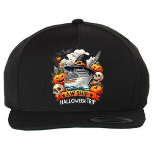 Aw Ship Halloween Trip Family Cruising Crew Cruise Squad Wool Snapback Cap