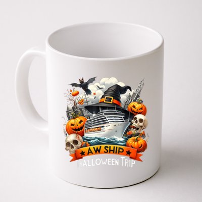 Aw Ship Halloween Trip Family Cruising Crew Cruise Squad Coffee Mug