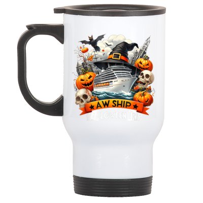 Aw Ship Halloween Trip Family Cruising Crew Cruise Squad Stainless Steel Travel Mug