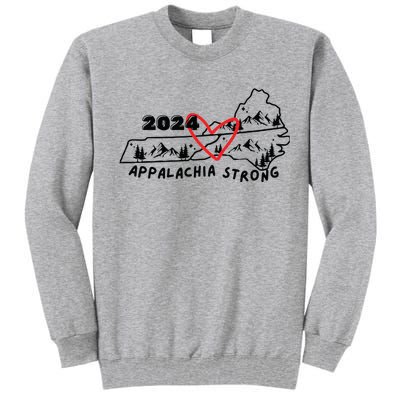 Appalachia Strong Hurricane Helene Southern Relief Tall Sweatshirt