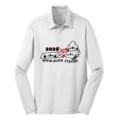 Appalachia Strong Hurricane Helene Southern Relief Silk Touch Performance Long Sleeve Polo