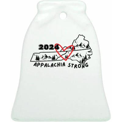 Appalachia Strong Hurricane Helene Southern Relief Ceramic Bell Ornament