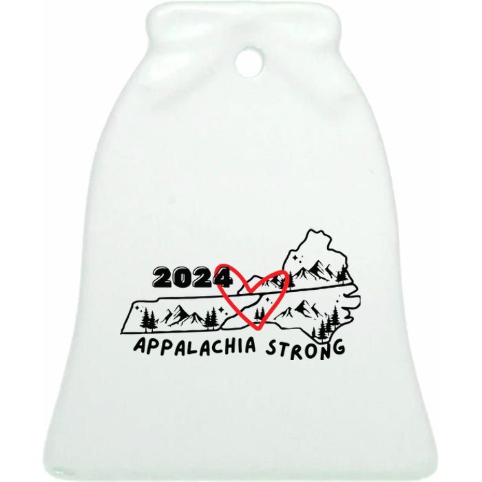 Appalachia Strong Hurricane Helene Southern Relief Ceramic Bell Ornament