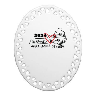 Appalachia Strong Hurricane Helene Southern Relief Ceramic Oval Ornament