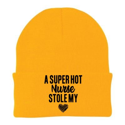 A Super Hot Nurse Stole My Heart Cute Gift Knit Cap Winter Beanie