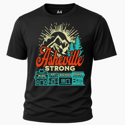 Asheville Strong Hurricane Helene Cooling Performance Crew T-Shirt