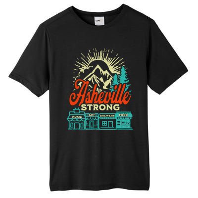 Asheville Strong Hurricane Helene Tall Fusion ChromaSoft Performance T-Shirt