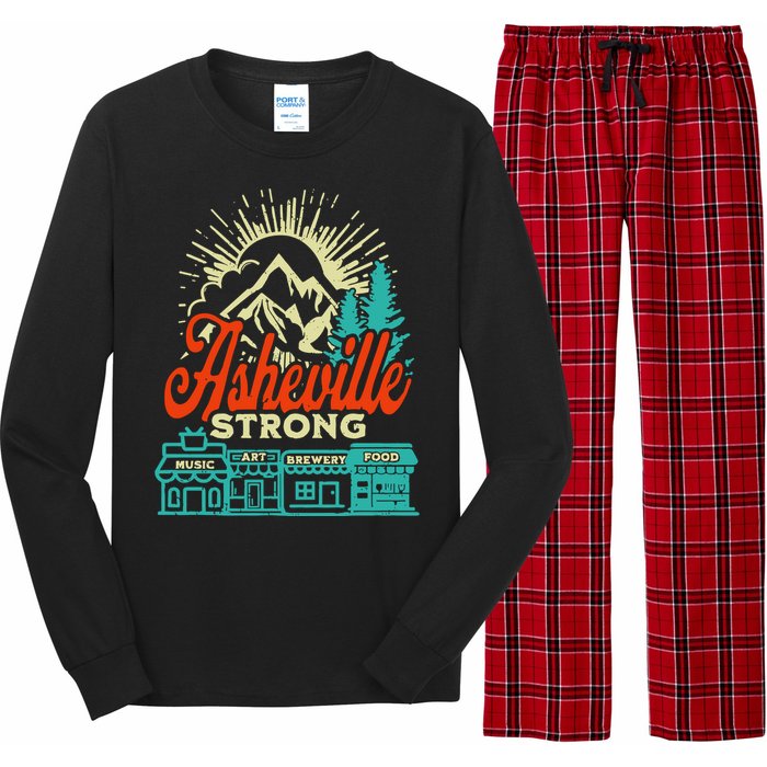 Asheville Strong Hurricane Helene Long Sleeve Pajama Set