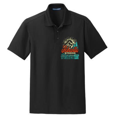 Asheville Strong Hurricane Helene Dry Zone Grid Polo