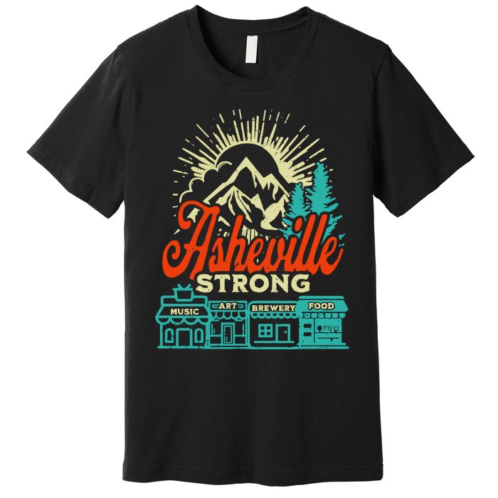 Asheville Strong Hurricane Helene Premium T-Shirt