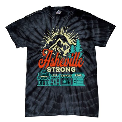 Asheville Strong Hurricane Helene Tie-Dye T-Shirt