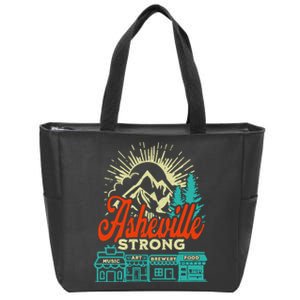 Asheville Strong Hurricane Helene Zip Tote Bag