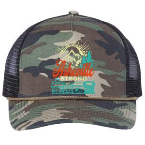 Asheville Strong Hurricane Helene Retro Rope Trucker Hat Cap