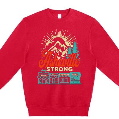 Asheville Strong Hurricane Helene Premium Crewneck Sweatshirt