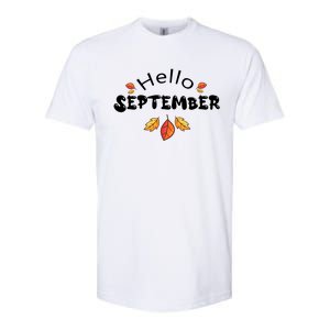 Autumn Season Hello September Graphic Softstyle CVC T-Shirt