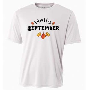 Autumn Season Hello September Graphic Cooling Performance Crew T-Shirt