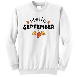 Autumn Season Hello September Graphic Sweatshirt