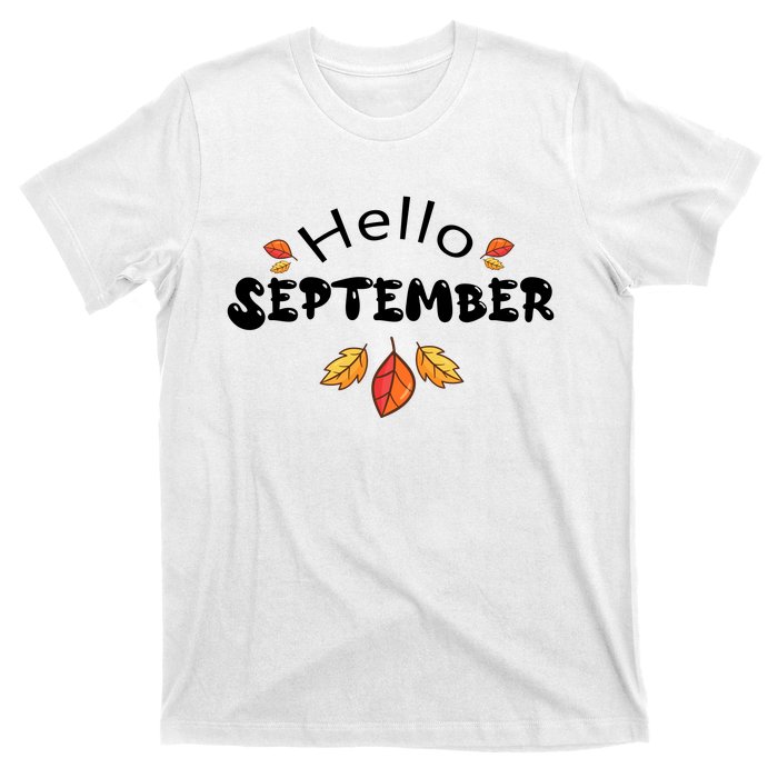 Autumn Season Hello September Graphic T-Shirt