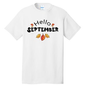 Autumn Season Hello September Graphic Tall T-Shirt