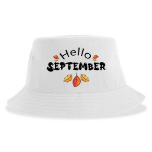 Autumn Season Hello September Graphic Sustainable Bucket Hat