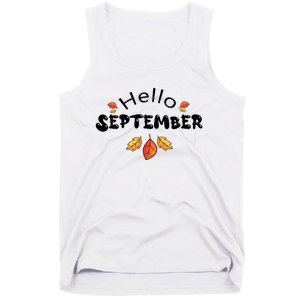 Autumn Season Hello September Graphic Tank Top