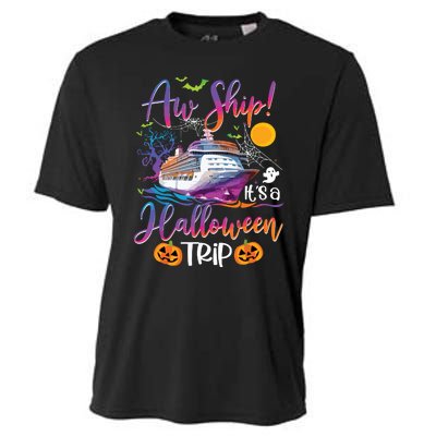 Aw Ship Halloween Trip Family Cruising Crew Cruise Squad Cooling Performance Crew T-Shirt