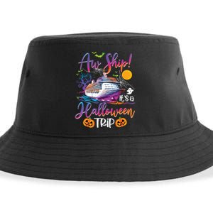 Aw Ship Halloween Trip Family Cruising Crew Cruise Squad Sustainable Bucket Hat