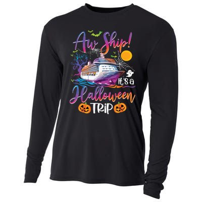 Aw Ship Halloween Trip Family Cruising Crew Cruise Squad Cooling Performance Long Sleeve Crew