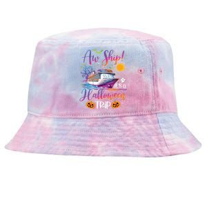 Aw Ship Halloween Trip Family Cruising Crew Cruise Squad Tie-Dyed Bucket Hat