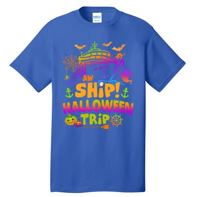 Aw Ship Halloween Trip Family Cruising Crew Cruise Squad Gift Tall T-Shirt