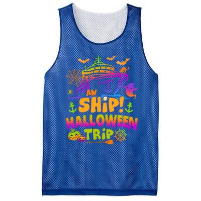 Aw Ship Halloween Trip Family Cruising Crew Cruise Squad Gift Mesh Reversible Basketball Jersey Tank