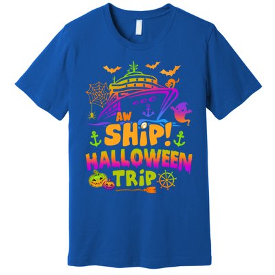 Aw Ship Halloween Trip Family Cruising Crew Cruise Squad Gift Premium T-Shirt