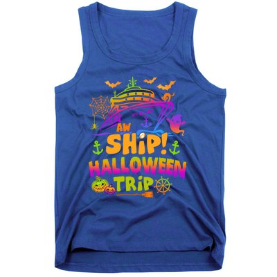 Aw Ship Halloween Trip Family Cruising Crew Cruise Squad Gift Tank Top