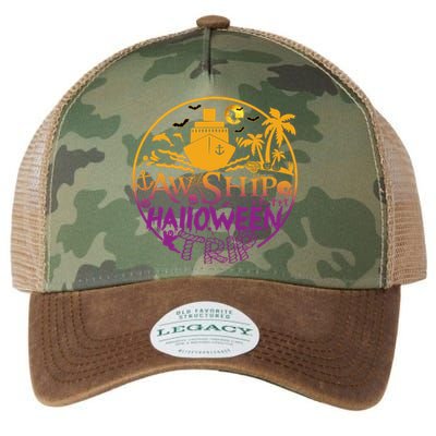 Aw Ship Halloween Trip Family Cruising Crew Cruise Squad Cute Gift Legacy Tie Dye Trucker Hat