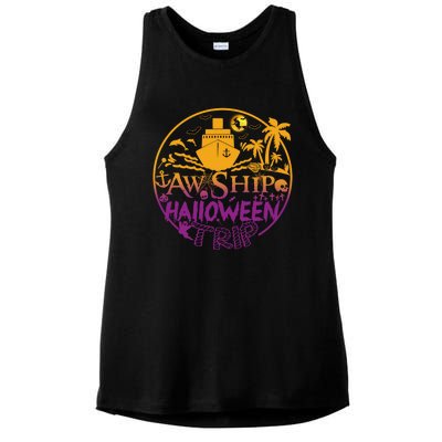 Aw Ship Halloween Trip Family Cruising Crew Cruise Squad Cute Gift Ladies PosiCharge Tri-Blend Wicking Tank