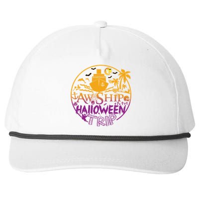 Aw Ship Halloween Trip Family Cruising Crew Cruise Squad Cute Gift Snapback Five-Panel Rope Hat