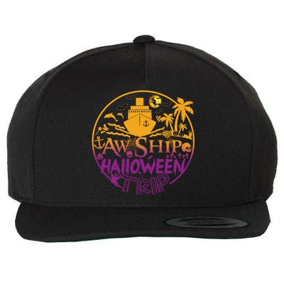 Aw Ship Halloween Trip Family Cruising Crew Cruise Squad Cute Gift Wool Snapback Cap