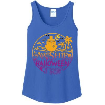 Aw Ship Halloween Trip Family Cruising Crew Cruise Squad Cute Gift Ladies Essential Tank