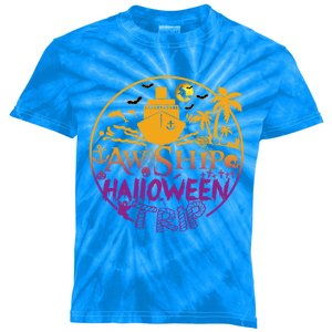 Aw Ship Halloween Trip Family Cruising Crew Cruise Squad Cute Gift Kids Tie-Dye T-Shirt