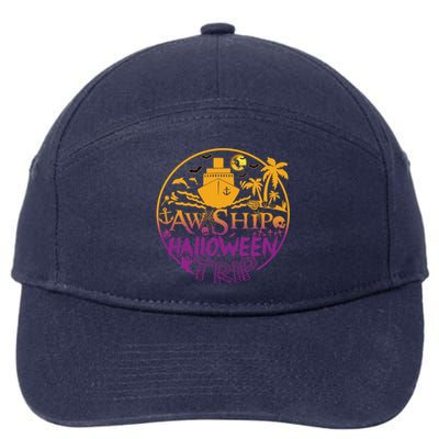 Aw Ship Halloween Trip Family Cruising Crew Cruise Squad Cute Gift 7-Panel Snapback Hat