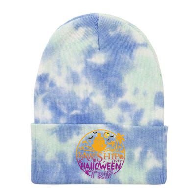 Aw Ship Halloween Trip Family Cruising Crew Cruise Squad Cute Gift Tie Dye 12in Knit Beanie